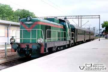 Korsze 22.06.1993. Pociąg do Bartoszyc, SP42-163.