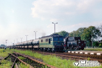 Krobia. Po przyjeździe na stację końcową z Ostrowa Wlkp. w dniu 10.09.1988.