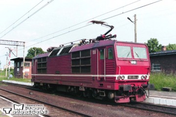 Rzepin 11.06.1994. 180 004 - 4, przyprowadziła pociąg EC "Brerolina" z Berlina.