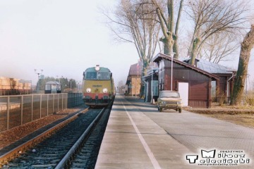 Trakiszki 23.02.1995. Pociąg z Sestokaj do Suwałk.