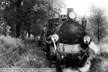 Pociąg specjalny w dniu 13.09.1986 podczas obchodów 100 rocznicy kolejki, przypadającej 23.10.1986. Fotka wykonana na odcinku Trzcianka - Duszniki Wlkp.