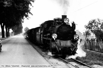 Pociąg specjalny w dniu 13.09.1986 na odcinku Opalenica - Rudniki Dwór podczas obchodów 100 rocznicy kolejki, przypadającej 23.10.1986.