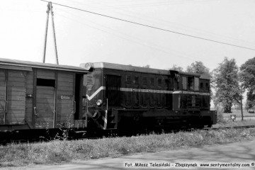 Rudniki Dwór, pociąg z Opalenicy do Lwówka we wrześniu 1986.