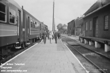 Pociąg specjalny Gniezno - Żnin na stacji Damasławek w dniu 09.09.1988.