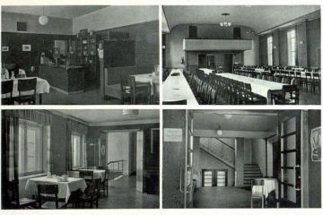 Wnętrze hotelu (dzisiaj dom kultury) około 1940 roku.