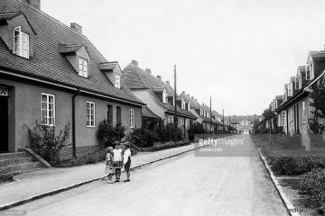 Ulica Kilińskiego (Bismarckstrasse), w stronę Placu Wolności w 1930 roku.