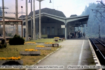 Widok peronu drugiego. 11.05.1986.