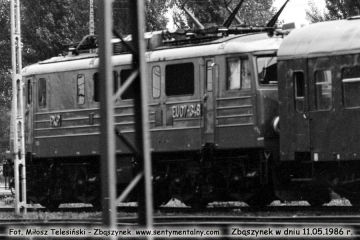 Pociąg pośpieszny Berlin - Warszawa, EU07-349. 11.05.1986.