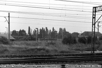 Widok w stronę dworca towarowego 22.08.1986.