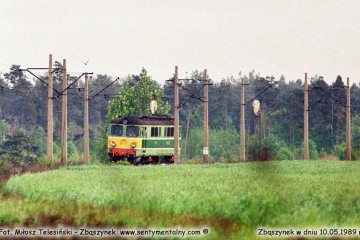 ST43-165 z Leszna, wjeżdża do Zbąszynka w dniu 10.05.1989.