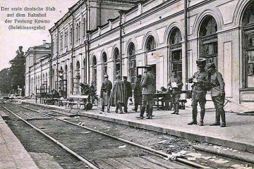 Kowno, dworzec, sztab niemiecki w 1915