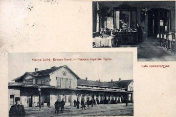 Krasne, Busk 1905. Stacja, restauracja.
