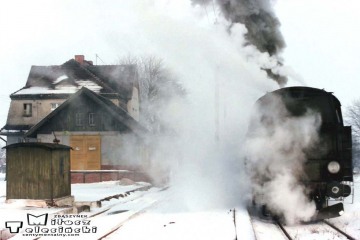 Tkt49-129 Kępno - Namysłów na stacji Bukowa Śląska w dniu 12.02.1991