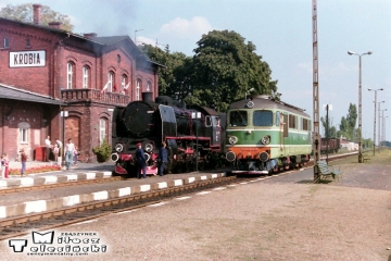 Ty45-379 ze Zbąszynka 27D47-35, na stacji Ktobia. 10.09.1988. ST43 ma numet 231.