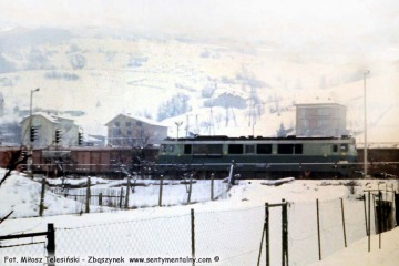 SU46-041 na stacji Muszyna w lutym 1985.