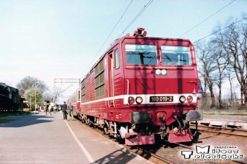Rzepin 19.04.1994. 180 019 - 2 od EC "Berolina" z Berlina do Warszawy.
