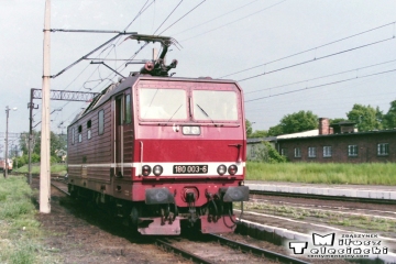 Rzepin w dniu 17.05.1994. 180 003 - 6. od EC "Varsovia" z Berlina do Warszawy.