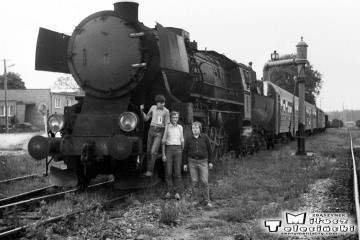Grabów / Prosną w dniu 28.05.1988. Ty2-934 z ostatnim pociągiem pasażerskim.