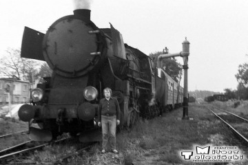 Grabów / Prosną w dniu 28.05.1988. Ty2-934 z ostatnim pociągiem pasażerskim.