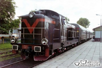 Korsze 22.06.1993. SP42-163 z osobowym do Skandawy.