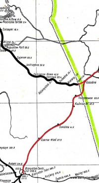 Sytuacja po 1945 roku, gdy linia z Suwałk i Białegostoku, "teoretycznie" łączyły się w Grodnie. Na odcinku z Kamiennej Nowej do granicy, linia była bardzo zniszczona, nie czynne mosty itp. Kryzysowa sytuacja rozdzieliłą połączenie kolejowe pomiędzy Suwałkami a Białymstokiem