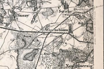 1898 Tor z Międzychodu do Międzyrzecza, oddano w dniu 01.12.1887. Połączenie kolejowe z Wierzbna do Skwierzyny, utworzono dopiero 01.05.1906. Na mapce widać, że kierunkiem pierwotnym było połączenie Międzychód – Międzyrzecz z 01.12.1887.