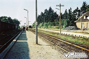 Skwierzyna 03.10.1987. Podczas zmiany kierunku pociągu specjalnego.
