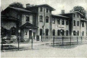 Stacja Toporów w 1920 - 1930 roku.
