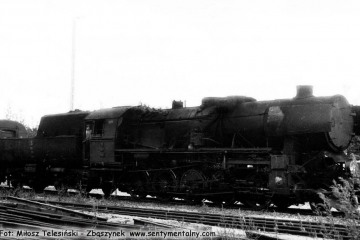 Pociąg osobowy do Gorzowa z Rudnicy w dniu 04.09.1986. Pociągi czasowo dojeżdżały tylko do Rudnicy a odcinek Rudnica - Chyrzyno był w remoncie. Parowóz to Ty2-1332.