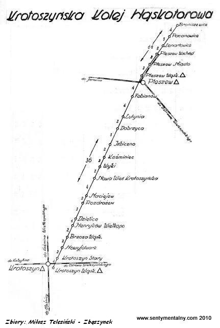 Plan kolejki z 1959 roku.