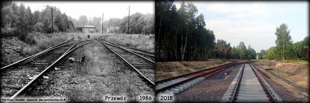 Przewóz w 1986 i 2018 roku