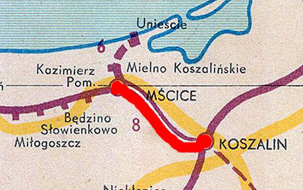 Stacje i przystanki na linii Koszalin - Mielno