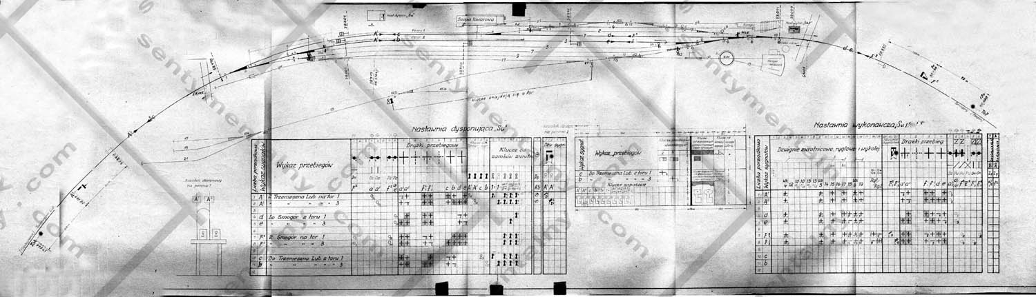 Plan stacji Sulęcin z 1948 roku.