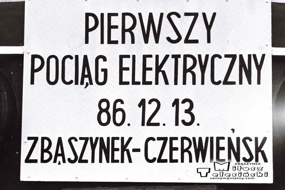 Uruchomianie trakcji elektrycznej Zbąszynek - Czerwieńsk.13.12.1986
