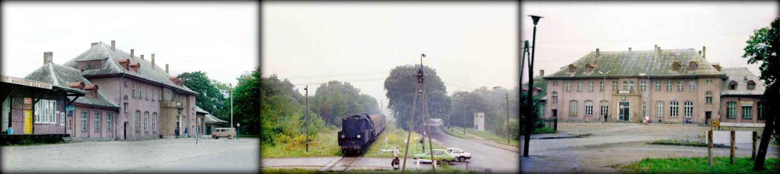 Gołdap w dniu 29.09.1990. Ol49-9 z Ełku, wjeżdża na stację Gołdap w dniu 02.09.1989. Gołdap w dniu 02.09.1989.